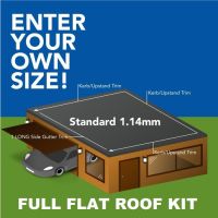 STANDARD THICKNESS - Complete RubberCover EPDM 1.14mm Rubber Flat Roof Kit (8m2 Minimum)