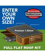 PREMIUM THICKNESS - Complete PREMIUM Firestone EPDM 1.52mm Rubber Flat Roof Kit (8m2 Minimum)