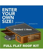 STANDARD THICKNESS - Complete RubberCover EPDM 1.14mm Rubber Flat Roof Kit (8m2 Minimum)